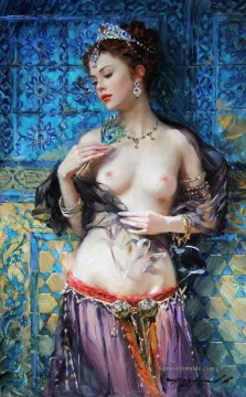 Hübsche Frau KR 006 Impressionist nackt Ölgemälde